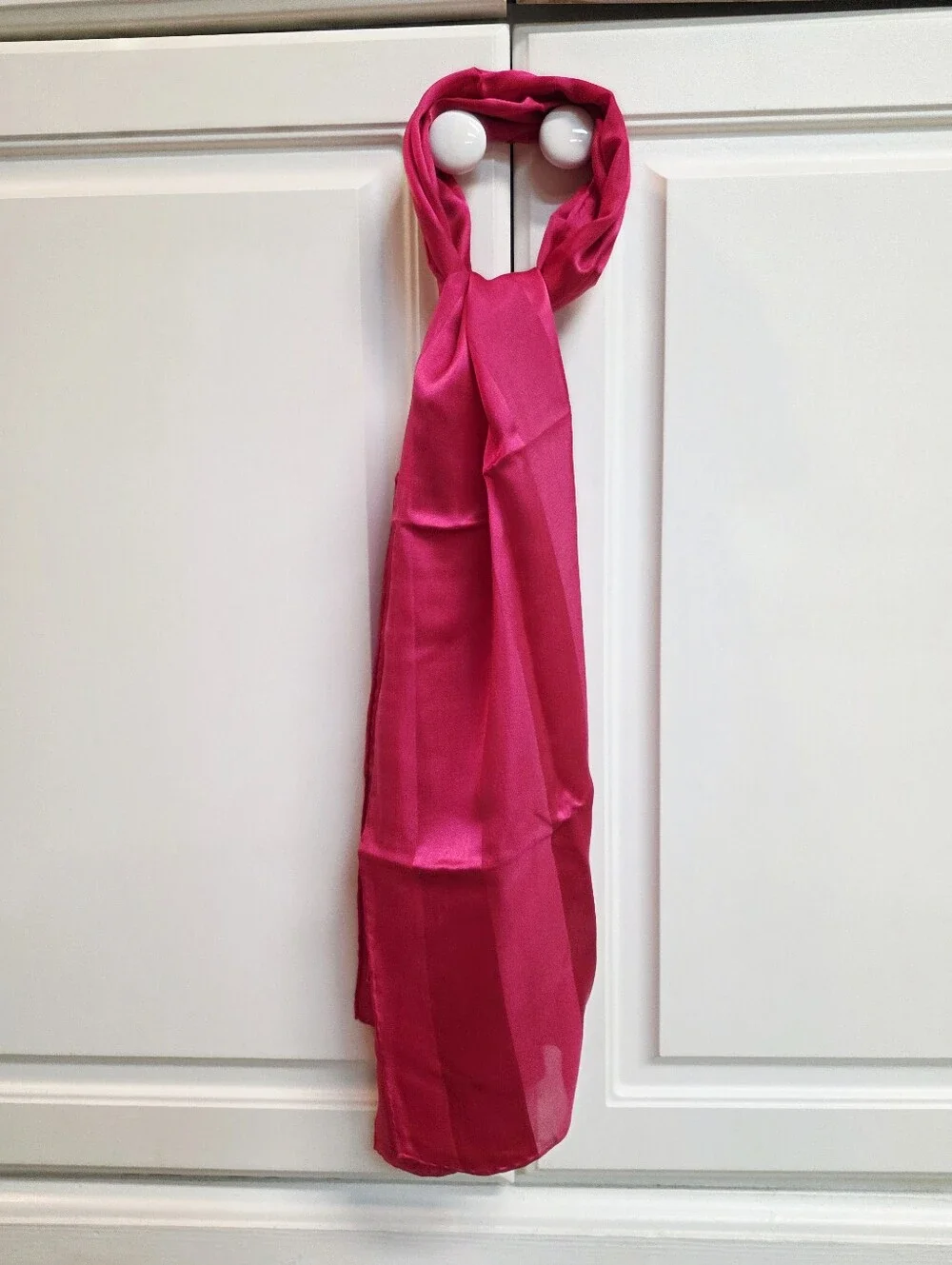 Anthropologie Fuschia Tonal Stripe Silk Oblong Scarf